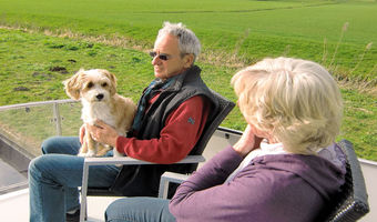 Ja, ich durfte mit an Bord, gemütlich zu dritt