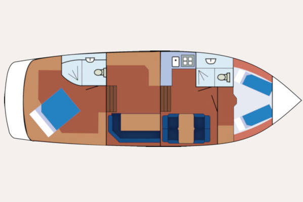 Schwesterschiffe: Die Yacht Evita hat dieselbe Einteilung wie die Novia
