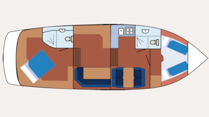 Einteilung von die Yacht Novia von Yachts4U Yachtcharter in Holland