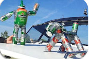 Der Bierdosen Bootshund: Frieda