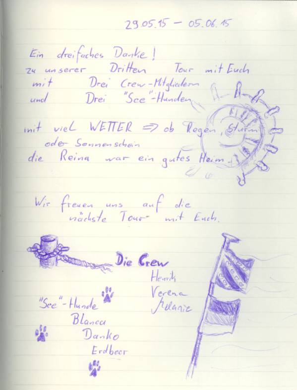 Yacht Reina: Ein dreifaches Danke!