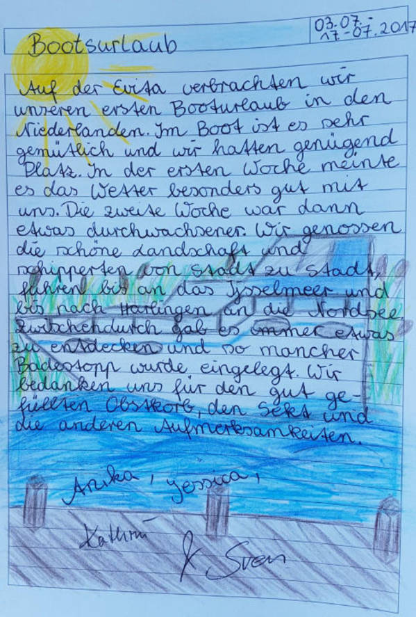 Unseren ersten Bootsurlaub