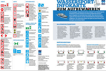 Schiffahrtszeichen Infokarte 'Zusammen auf dem Wasser'