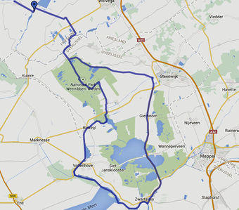 Yachts4U Fahrroute Weerribben