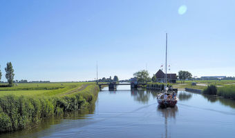 Die Landschaft auf dem Weg Richtung Workum
