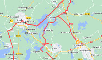 Friese Meren Fahrroute in Holland