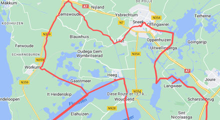 Stavoren de Koebrug Route.jpg