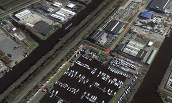 1: Über Wetterwille 35 zum hafen<br />
2: Hafeneinfahrt