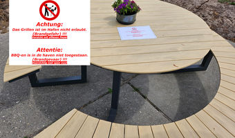 Grillen ist im Hafen nicht erlaubt